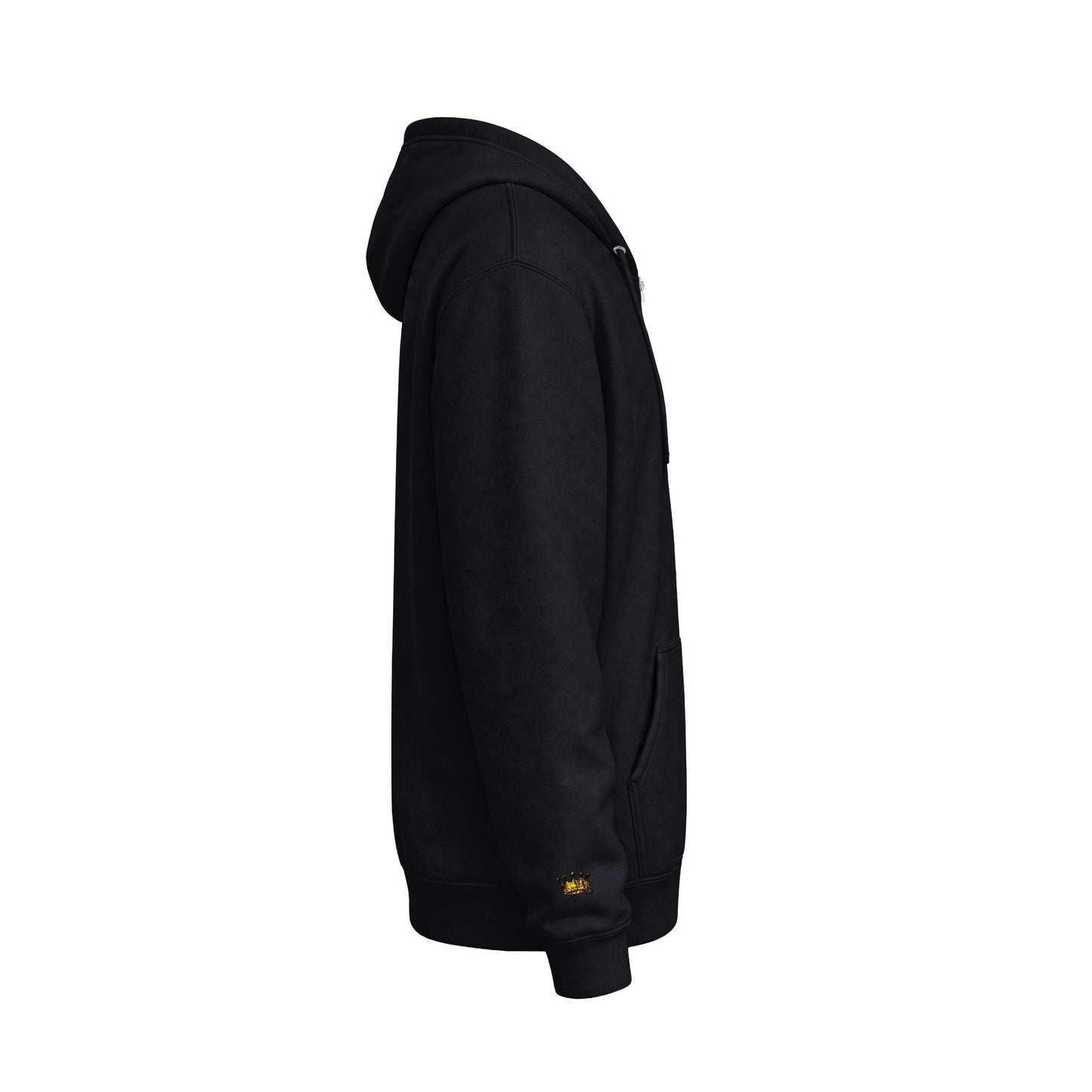 Keeper of the Keys Zip-Up Hoodie – Bee Pattern Chest Logo & Back Text