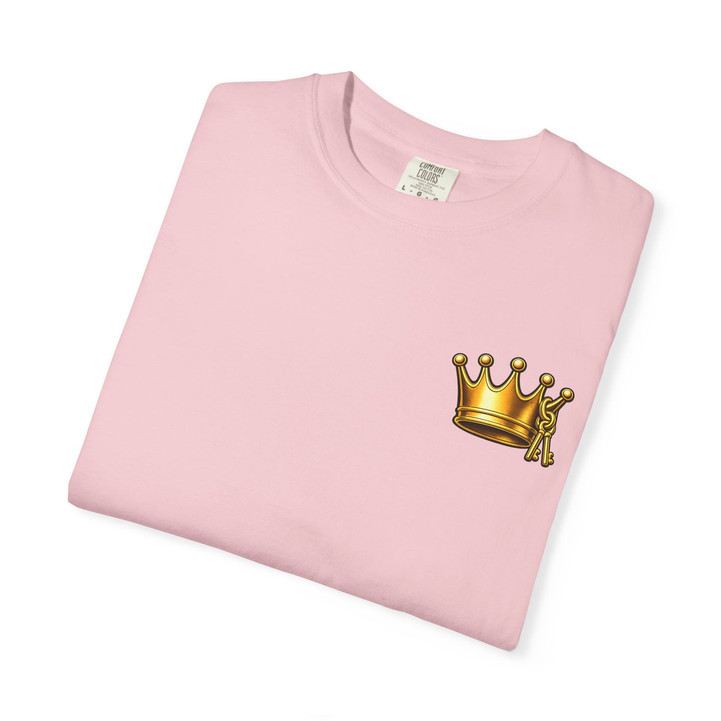 Crown Chest Graphic T-Shirt — Small Gold Crown Tee