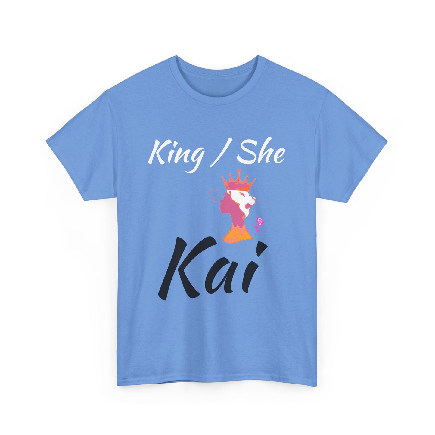 Unisex Cotton Tee - King / She T-Shirt, Gender Expression Tee, Pride Apparel, Bold Statement Shirt, Gift for LGBTQ+, Everyday Casual Wear