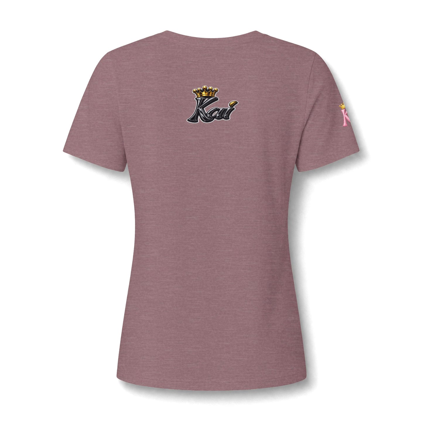 Women's V-Neck Tee — Gold Crown Graphic