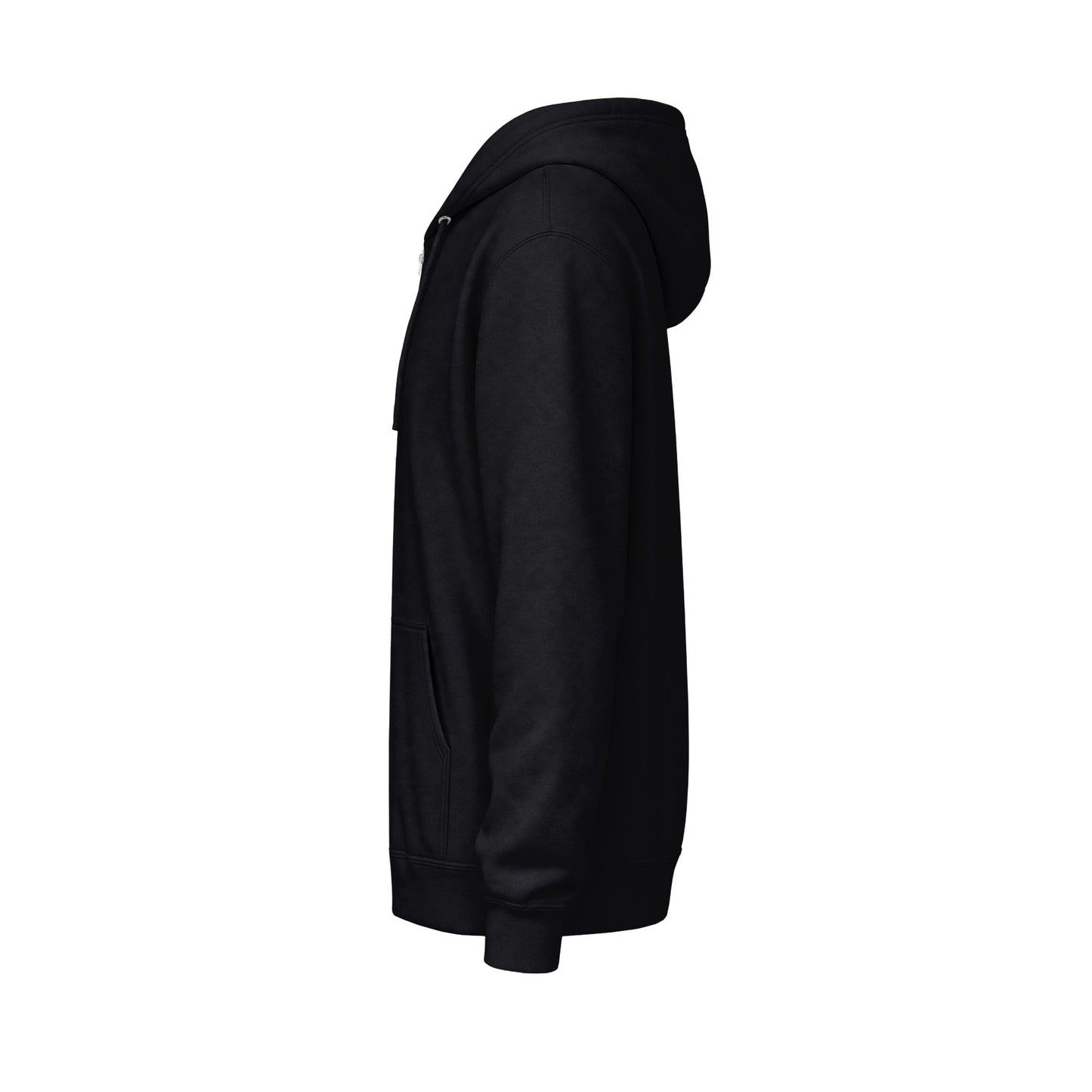 Keeper of the Keys Zip-Up Hoodie – Bee Pattern Chest Logo & Back Text
