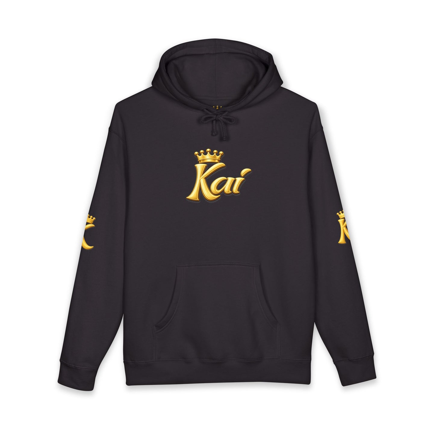 Kai Crown Hoodie — Personalized Gold Script Pullover