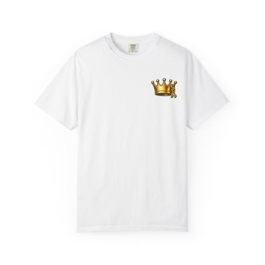 Crown Chest Graphic T-Shirt — Small Gold Crown Tee