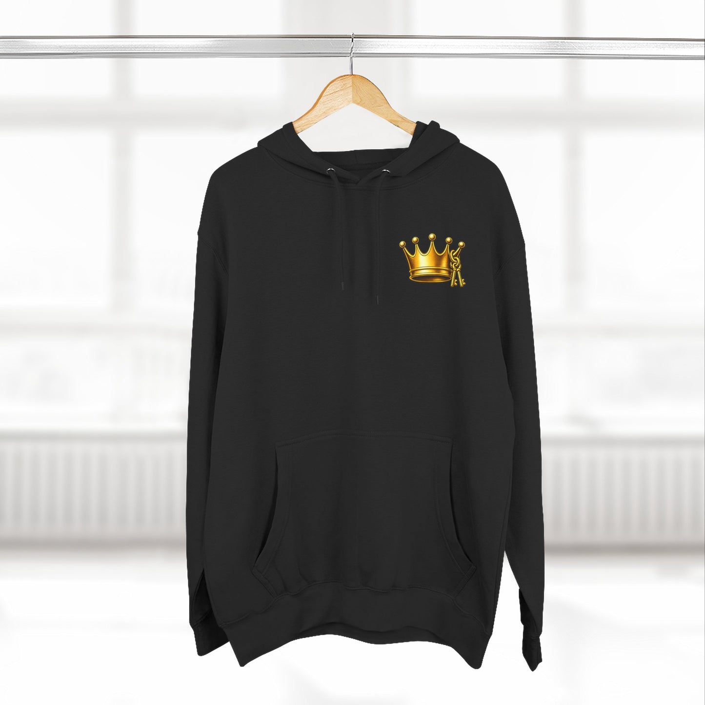Keeper of the Keys Crown Hoodie — Personalized Memorial Lion Crest Fleece Hooded Sweatshirt