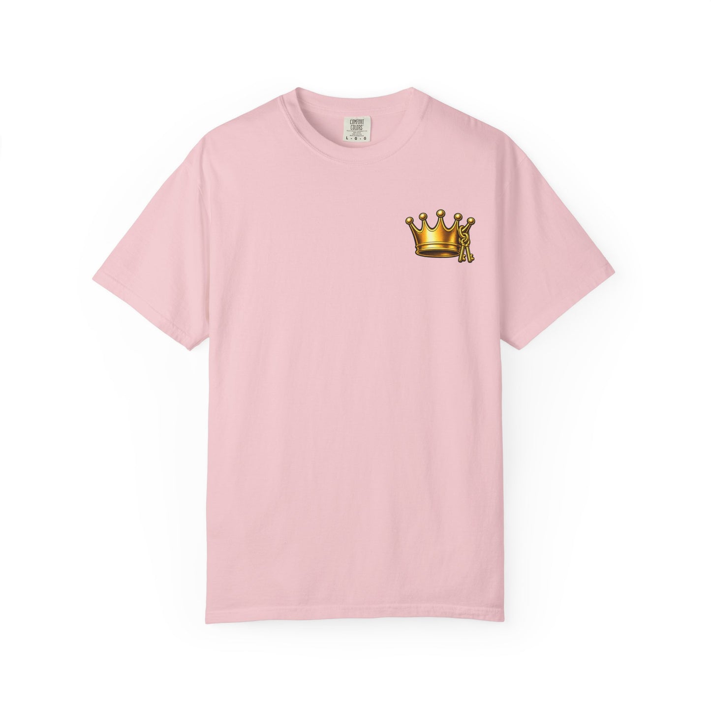 Crown Chest Graphic T-Shirt — Small Gold Crown Tee