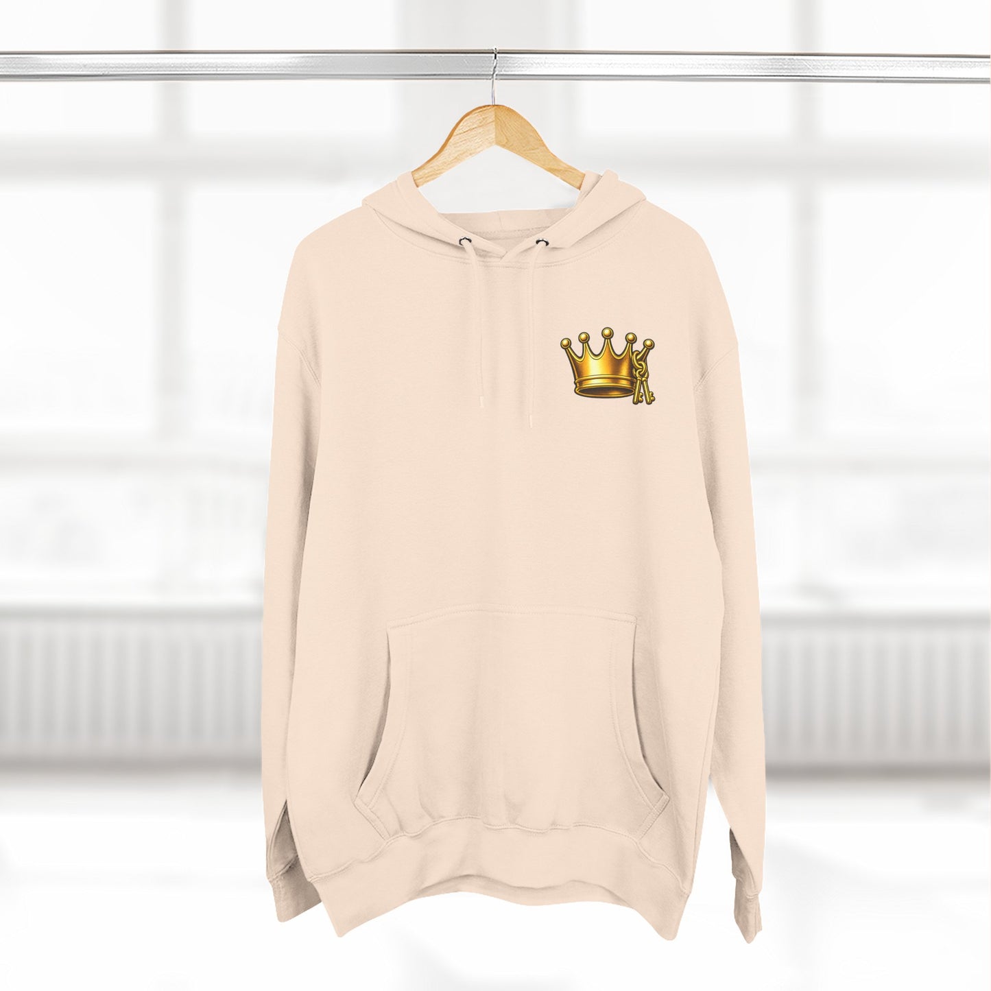 Keeper of the Keys Crown Hoodie — Personalized Memorial Lion Crest Fleece Hooded Sweatshirt