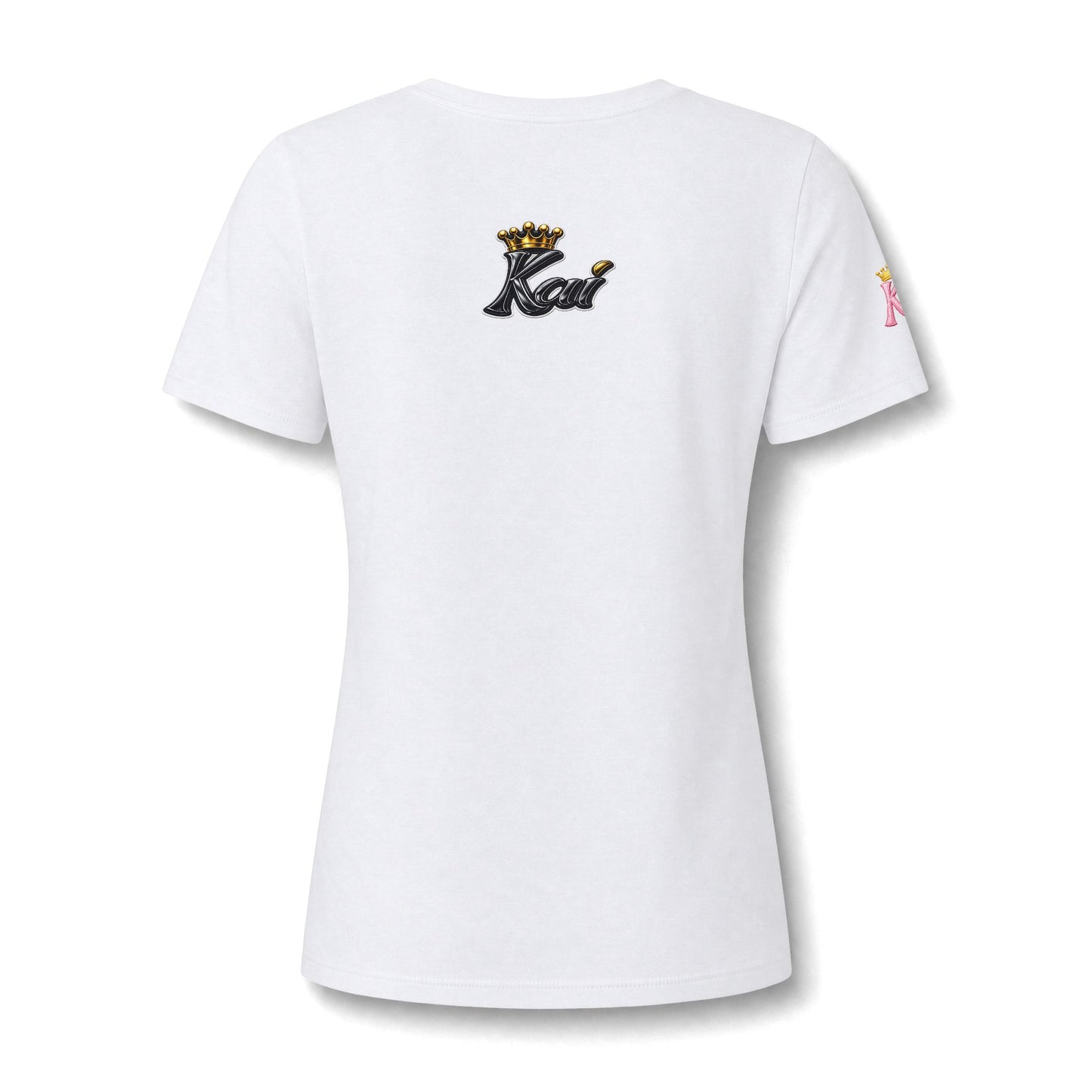 Women's V-Neck Tee — Gold Crown Graphic