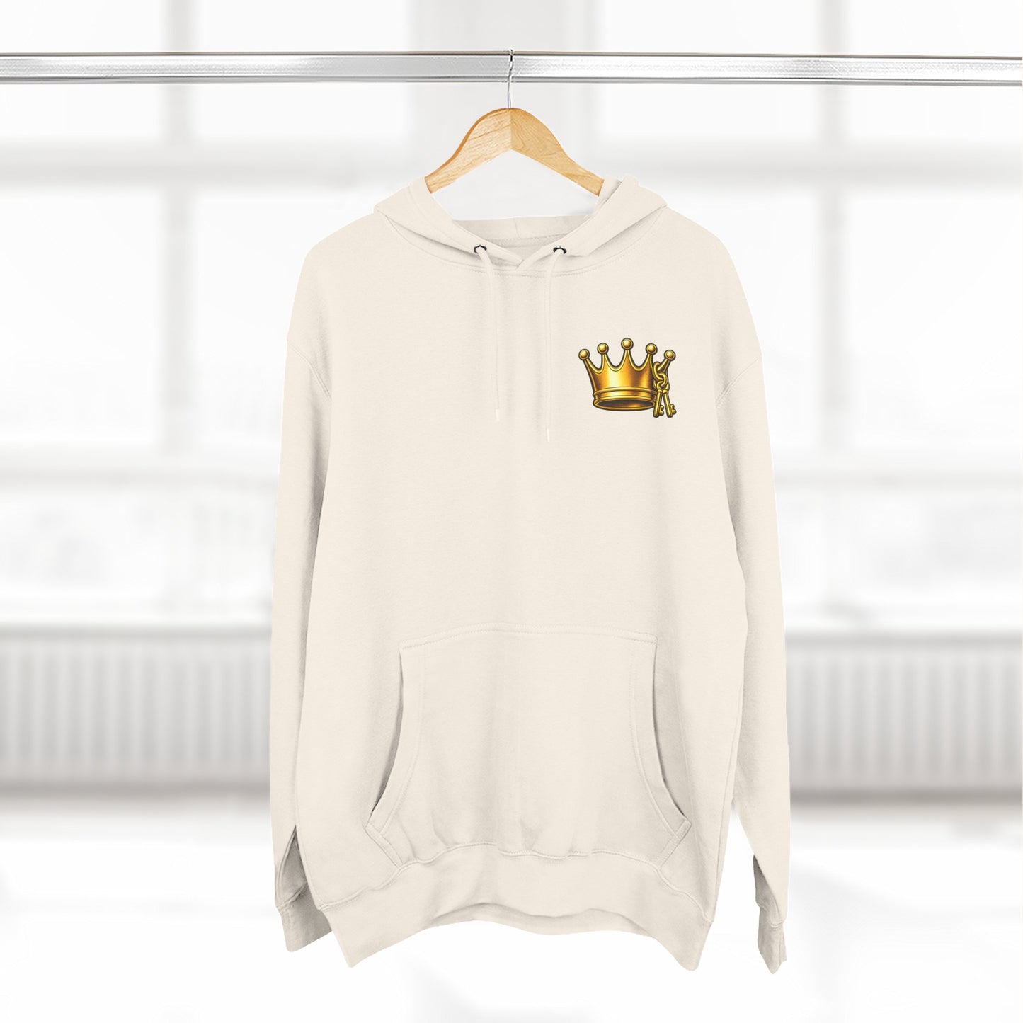 Keeper of the Keys Crown Hoodie — Personalized Memorial Lion Crest Fleece Hooded Sweatshirt