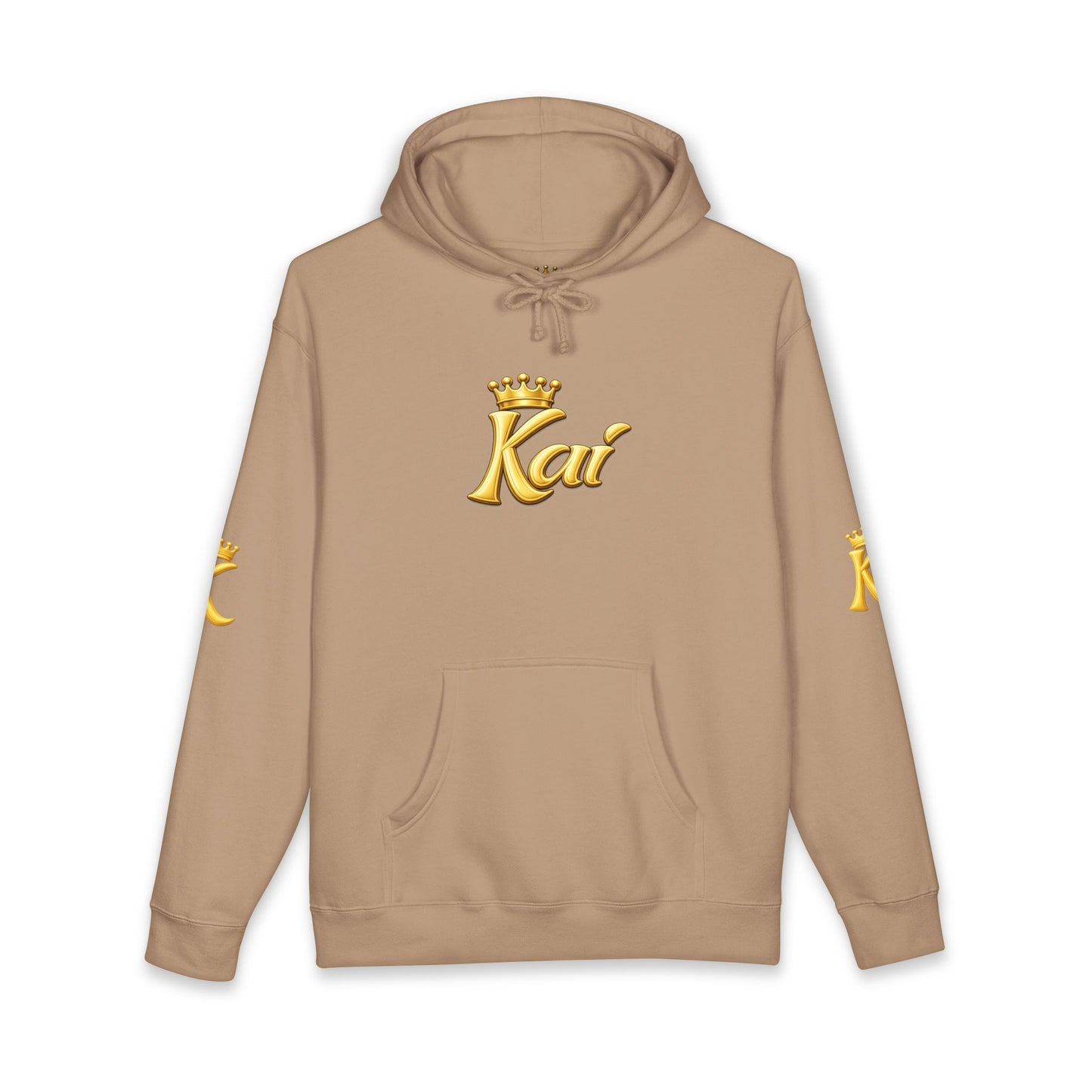 Kai Crown Hoodie — Personalized Gold Script Pullover