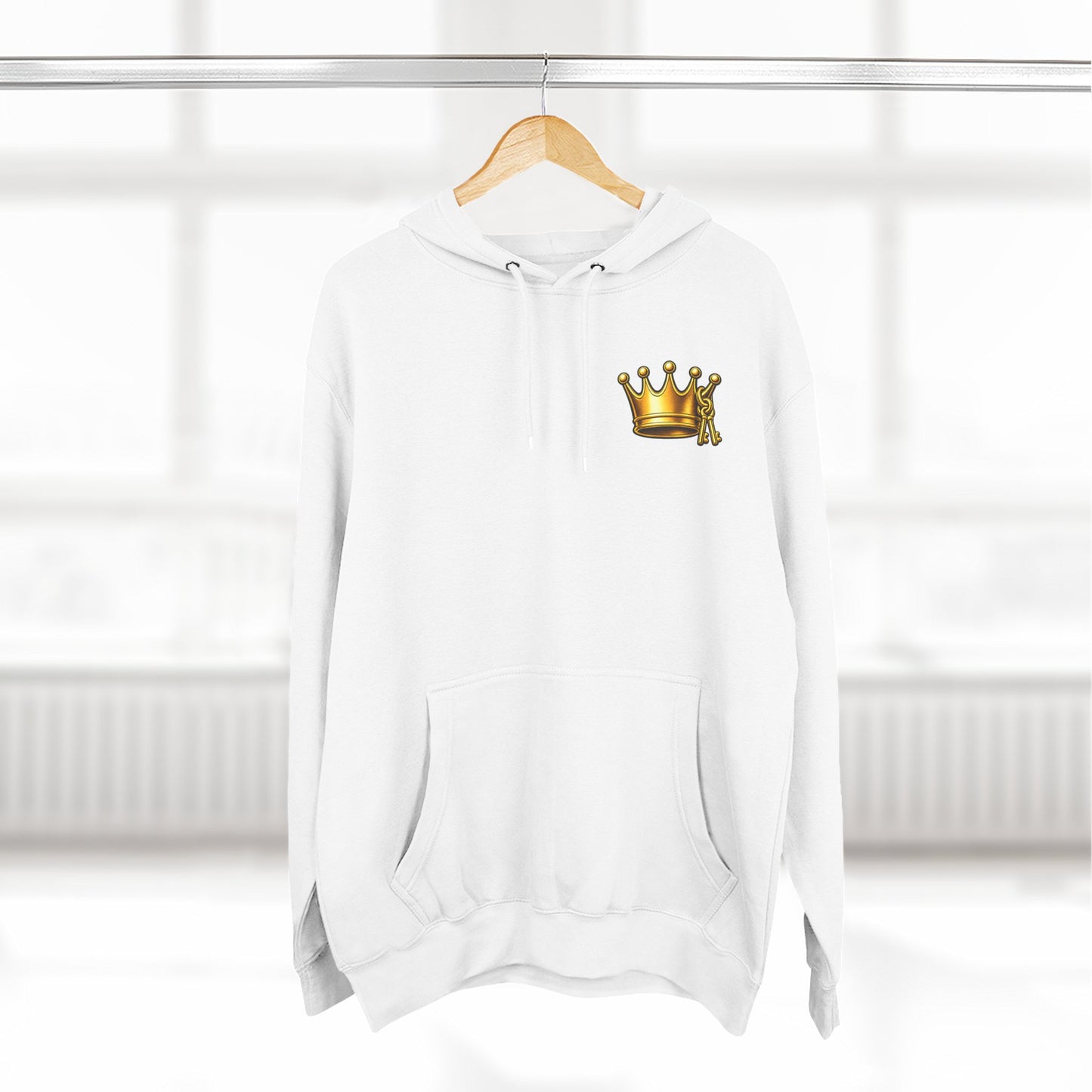 Keeper of the Keys Crown Hoodie — Personalized Memorial Lion Crest Fleece Hooded Sweatshirt