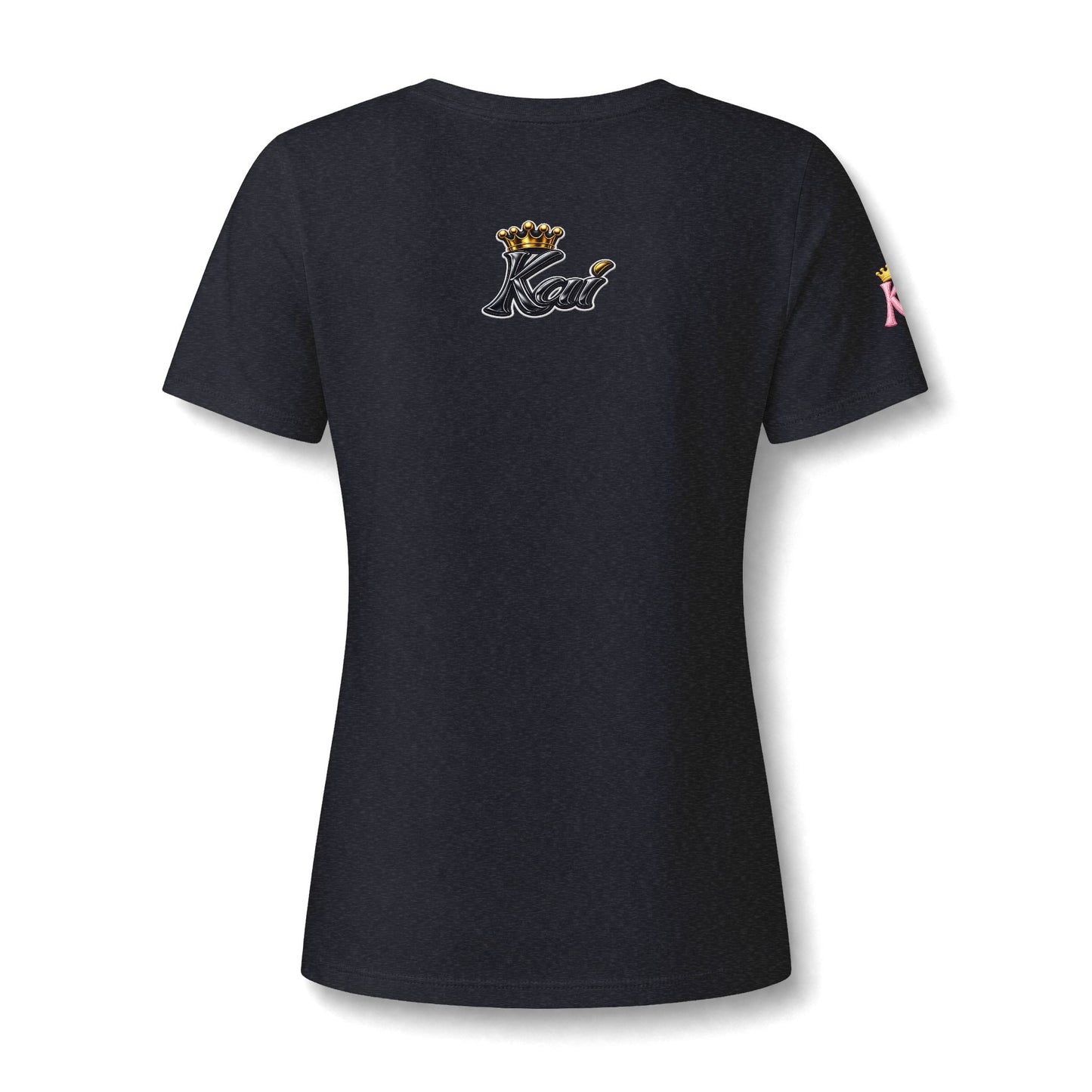 Women's V-Neck Tee — Gold Crown Graphic