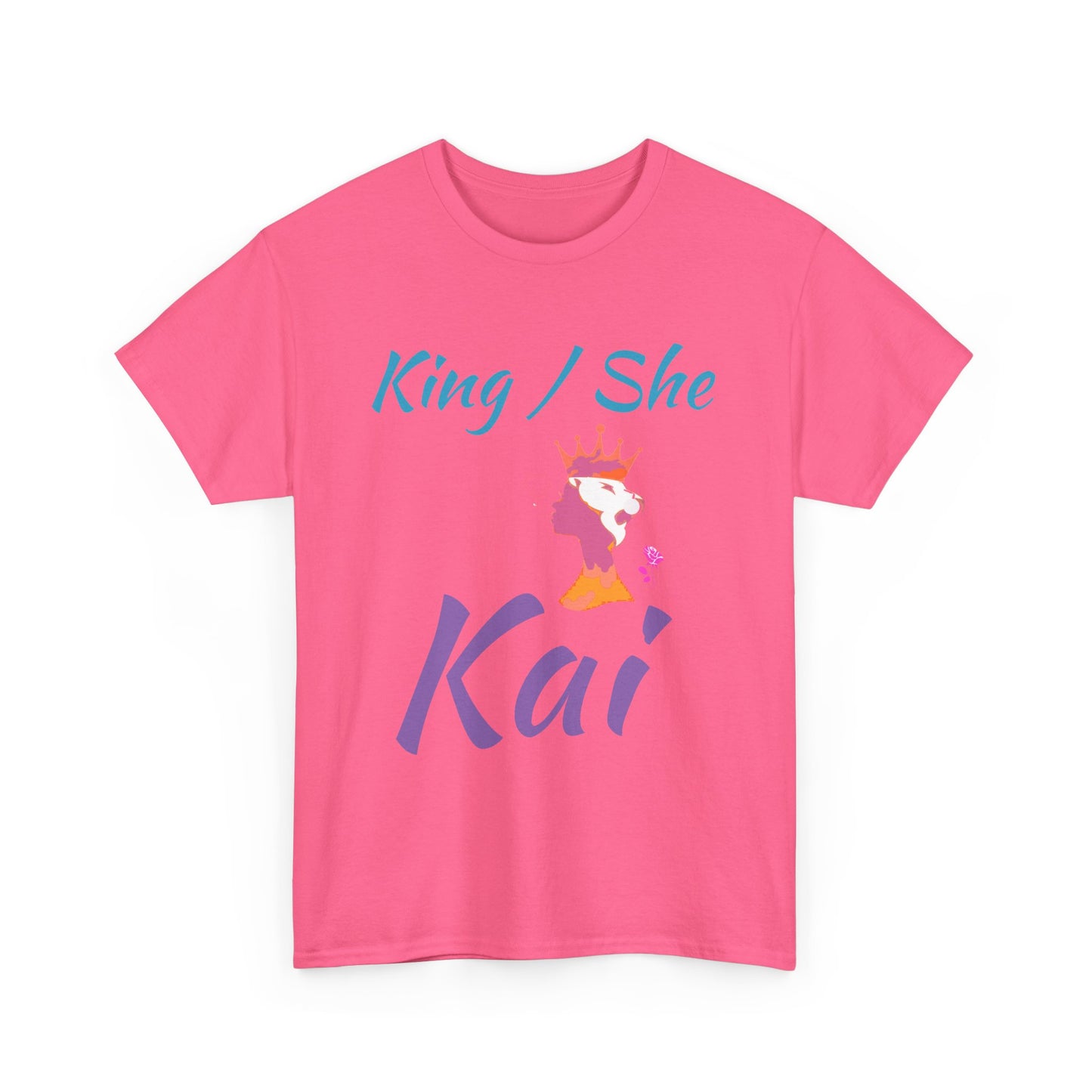 Unisex Cotton Tee - King / She T-Shirt, Gender Expression Tee, Pride Apparel, Bold Statement Shirt, Gift for LGBTQ+, Everyday Casual Wear